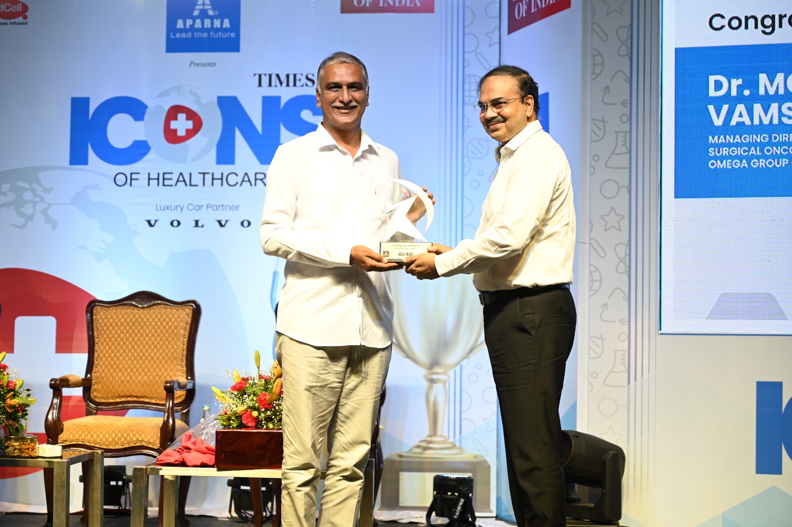 Dr. Ch Mohana Vamsy Receiving an Award